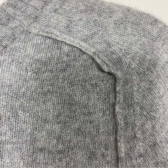 Cashmere sweater Blanket Stitch Crew neck long lined exposed seam Theory - Picture 7 of 9